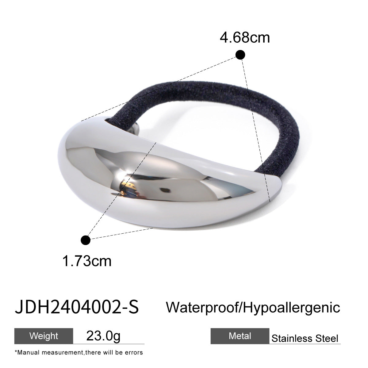 Women's Casual Style Solid Color 304 Stainless Steel Hair Tie
