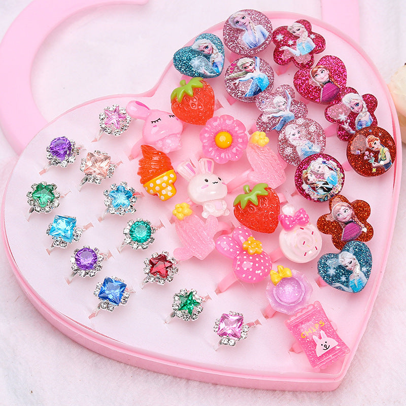 Children's Ring Girls Princess Jewelry Cartoon Small Ring