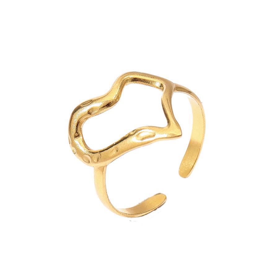 Wholesale Jewelry Retro Devil's Eye Star Heart Shape 304 Stainless Steel Open Rings