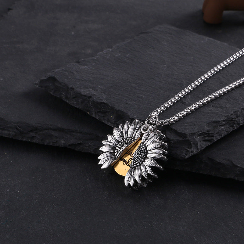 Titanium steel necklace men's hip hop street alloy pendant