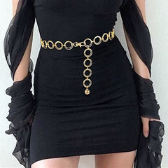 Fashion love waist chain set, retro metal moon star pendant body chain (Minimum purchase of 2 pcs)