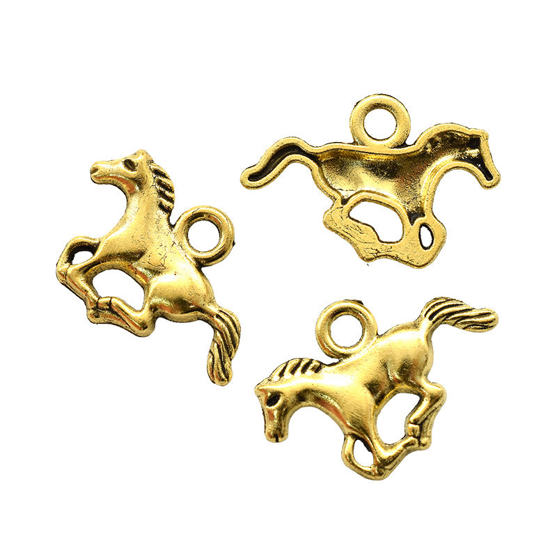 Accesorios de aleación para hacer tú mismo: colgantes de zapatos, sombreros y caballos de mezclilla estilo western 