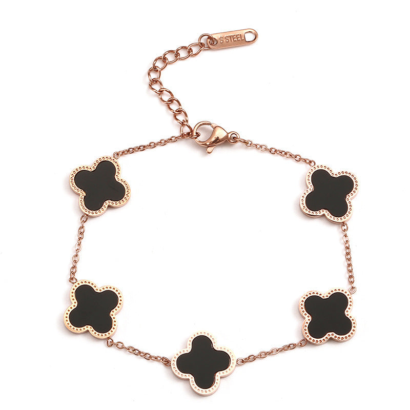 Pulsera de acero de titanio para mujer, pulsera sencilla, joyería 