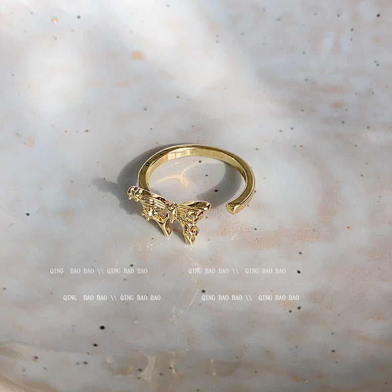 Anillo microengastado, anillo ajustable para dedo índice con apertura de circonitas para mujer