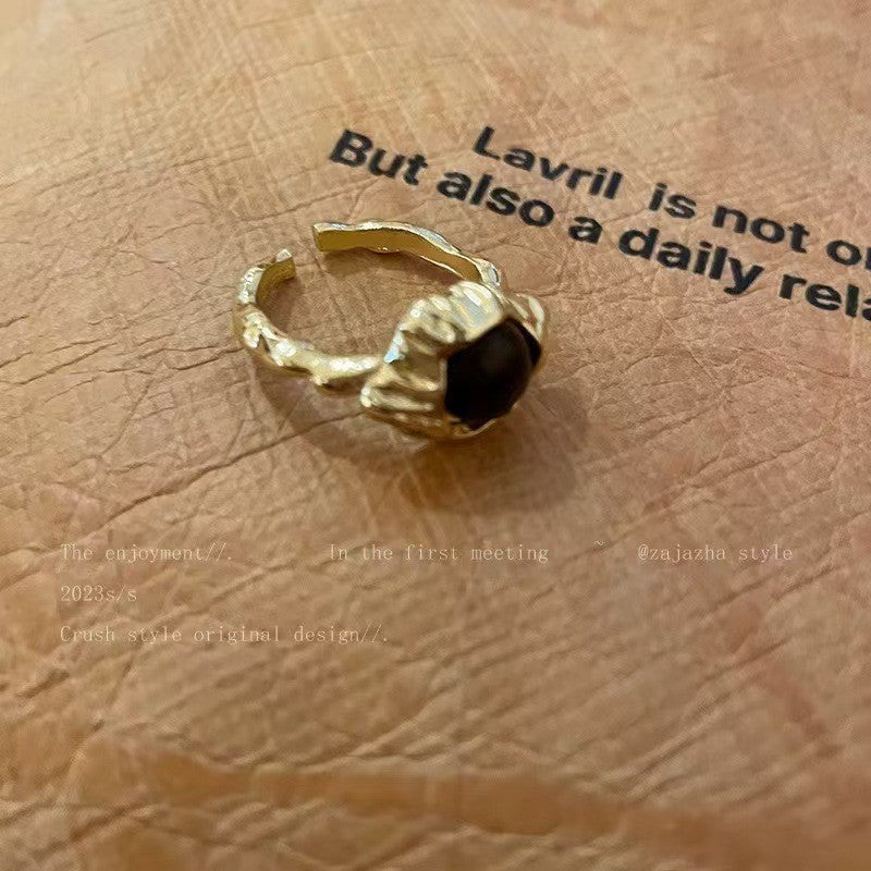 Anillo de ojo de tigre para el dedo índice 