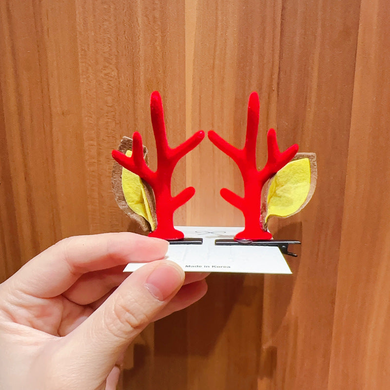 Winter Christmas Five-piece Hairpin Children's Elk Hair Accessories