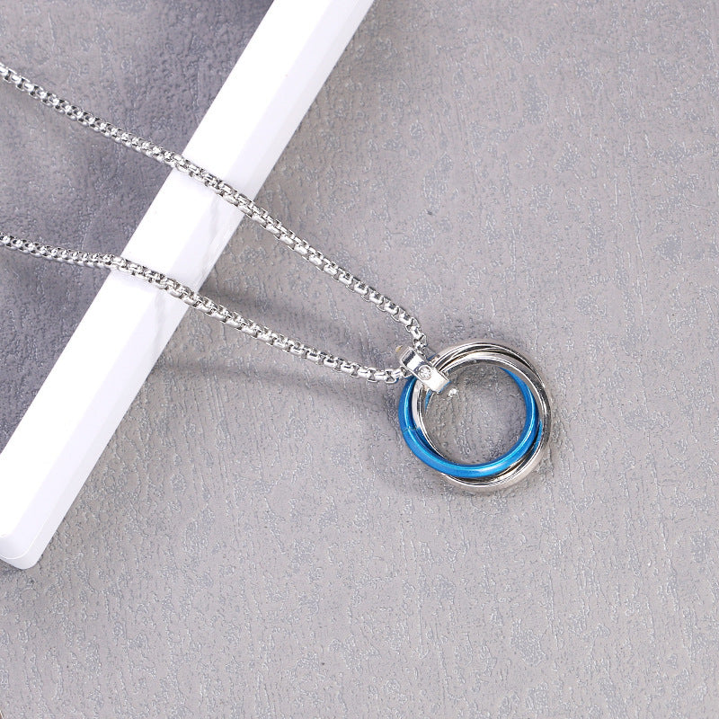 Titanium steel necklace men's hip hop street alloy pendant
