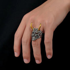 Anillo Prajna de Cuerno Dorado, Máscara Fantasma Masculina, Accesorios 