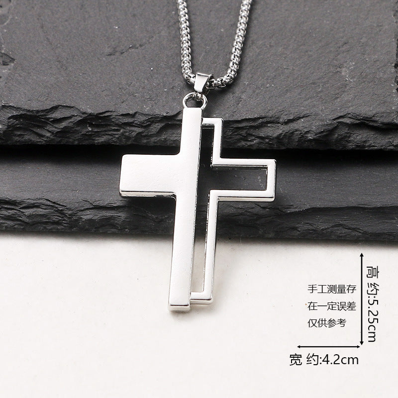 Titanium steel necklace men's hip hop street alloy pendant