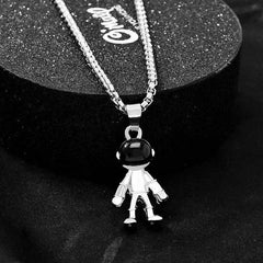 Collar de acero de titanio con colgante de hip hop para hombre 