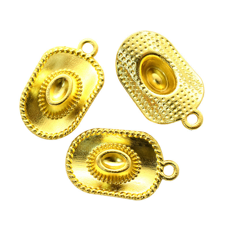 Accesorios de aleación para hacer tú mismo: colgantes de zapatos, sombreros y caballos de mezclilla estilo western 