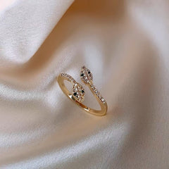 Anillo de serpiente espiritual, anillo de dedo índice personalizado, joyería 