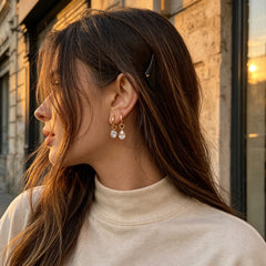 Stainless Steel Zircon Earrings Earrings