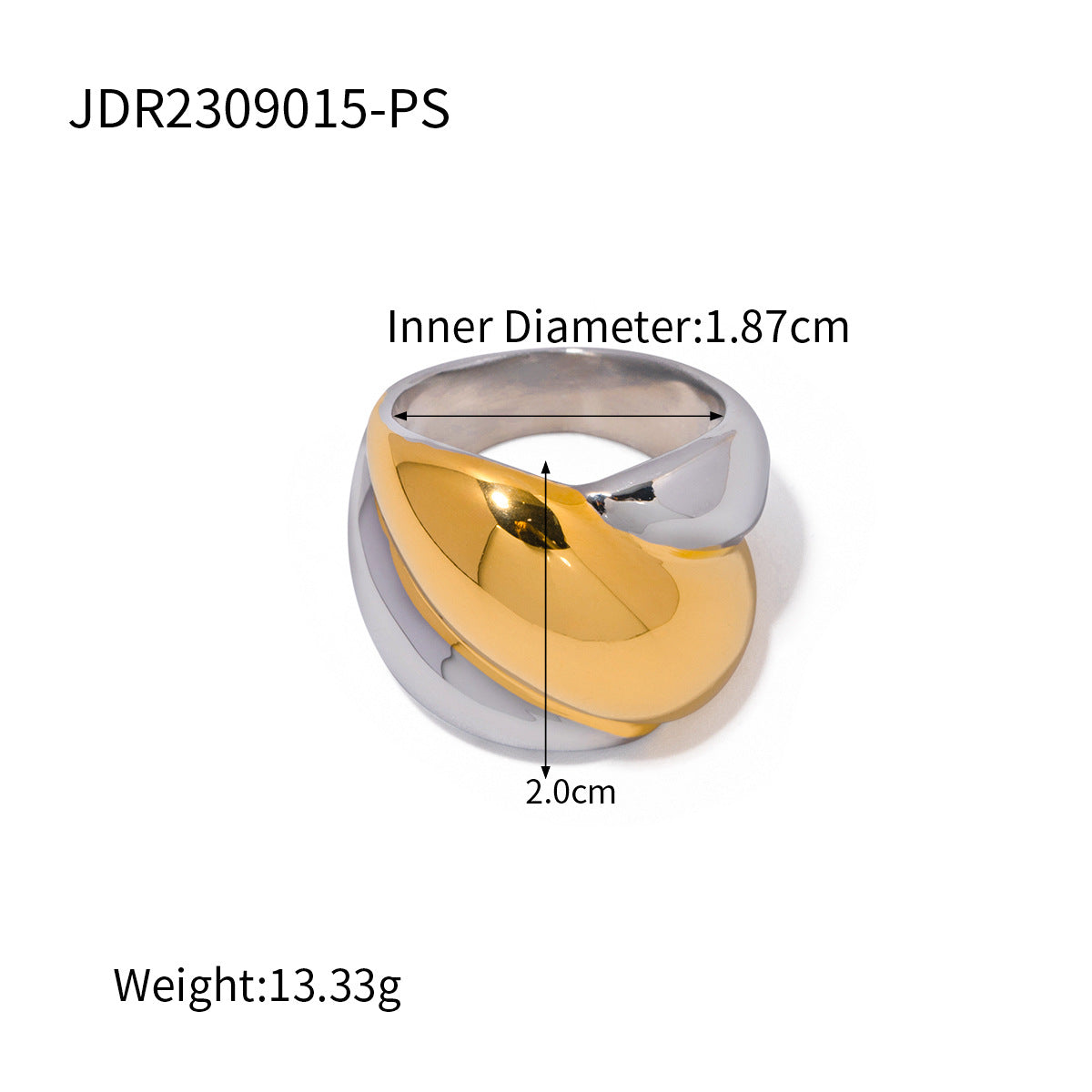 Wholesale Jewelry Glam Simple Style Classic Style Geometric 304 Stainless Steel Plating Open Rings