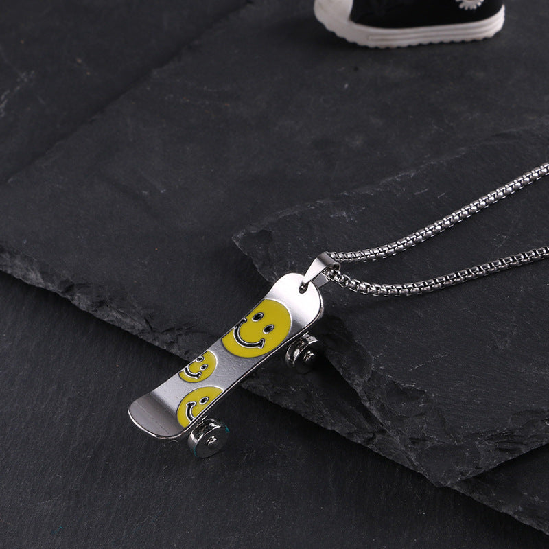 Titanium steel necklace men's hip hop street alloy pendant