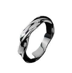 Anillo de aleación de línea metálica para hombre 