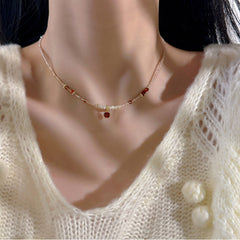 Accesorios para collar de cuentas de piedra natural y perla Accesorios para collar de clavícula 
