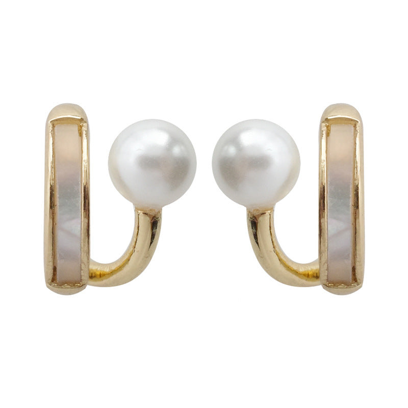1 Pair Sweet IG Style Geometric Heart Shape Butterfly Inlay Alloy Rhinestones Pearl Drop Earrings Ear Studs