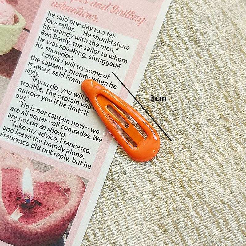 Horquilla con forma de gota de agua de 3 cm con clip BB de color macarrón 
