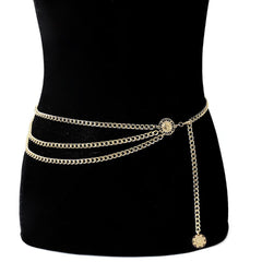 Multi-layer body chain alloy retro street shot waist chain（Minimum purchase of 2 pcs）