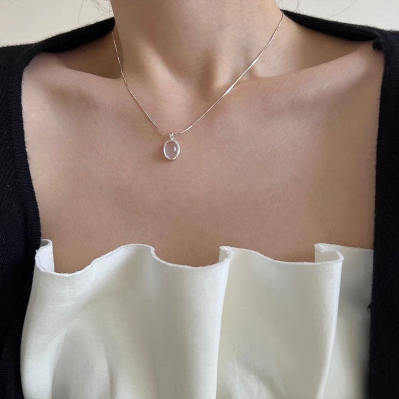 Collar versátil de perlas para mujer, cadena de clavícula que no se decolora, joyería 