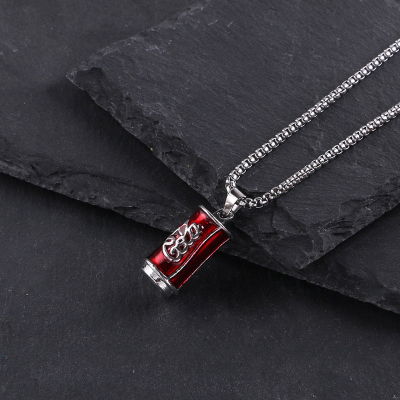 Titanium steel necklace men's hip hop street alloy pendant