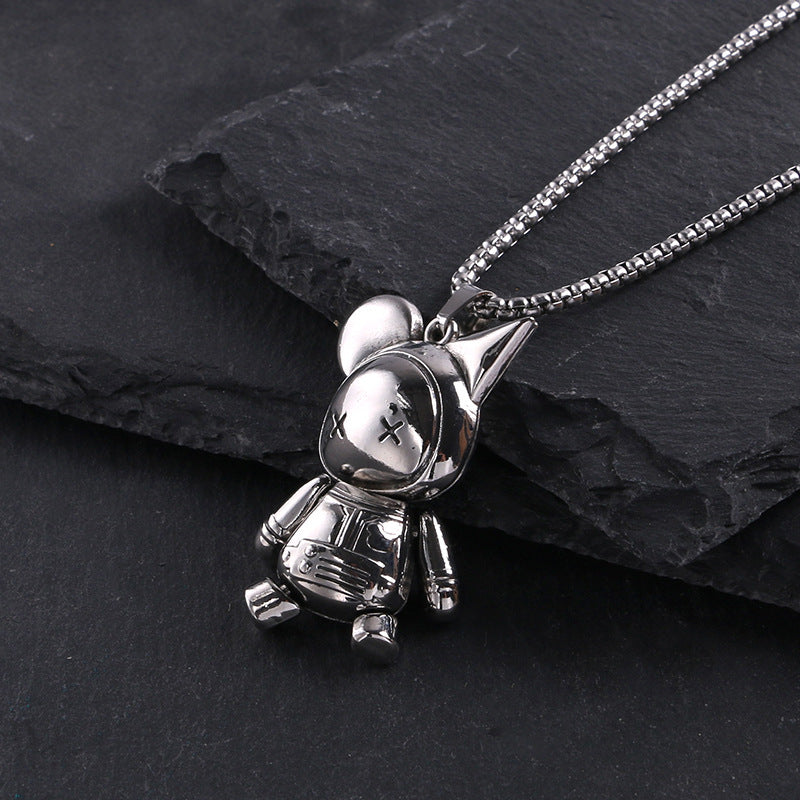 Titanium steel necklace men's hip hop street alloy pendant