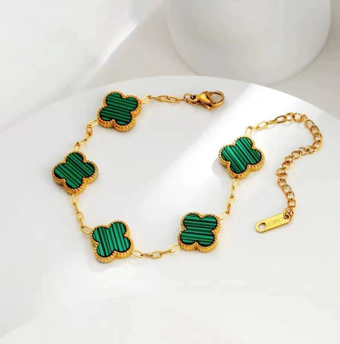 Pulsera de acero de titanio para mujer, pulsera sencilla, joyería 