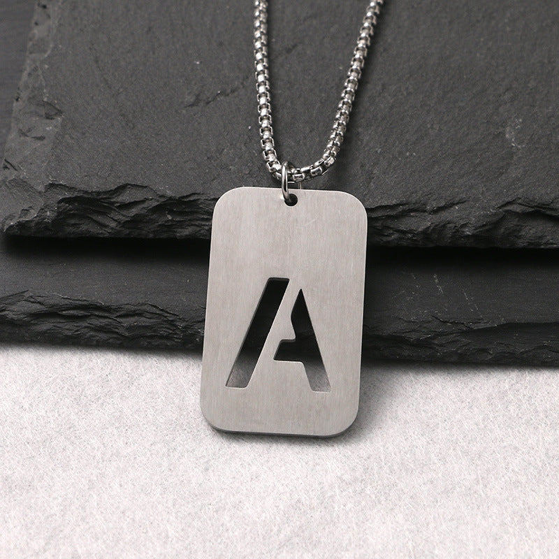Titanium steel necklace men's hip hop street alloy pendant