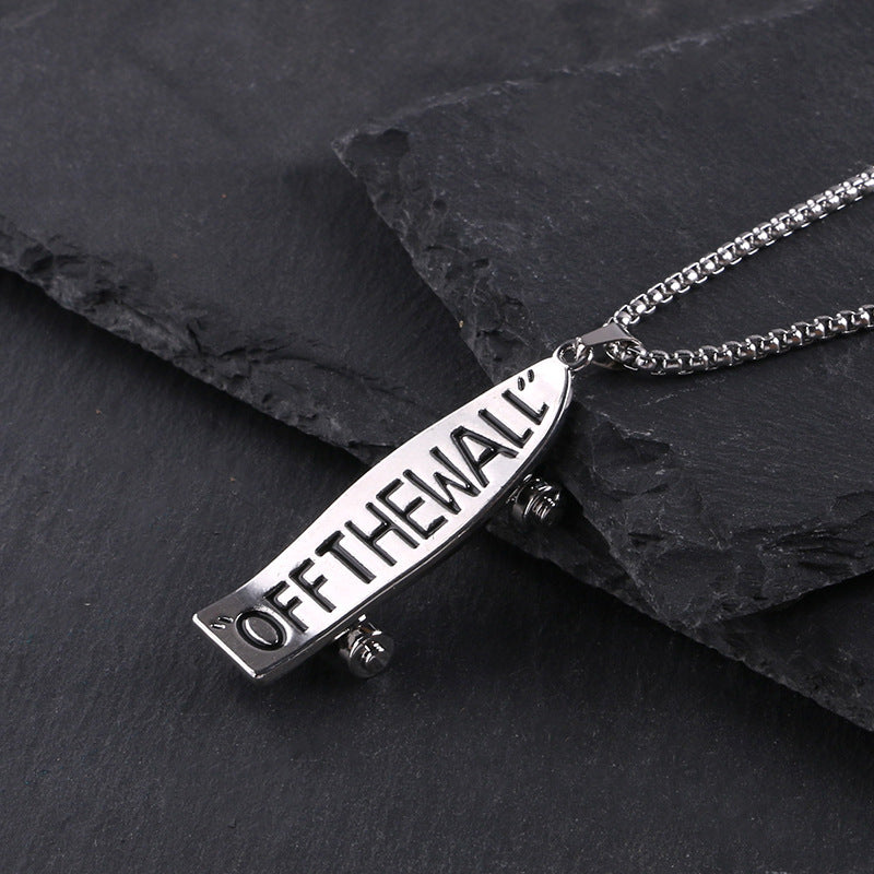 Titanium steel necklace men's hip hop street alloy pendant