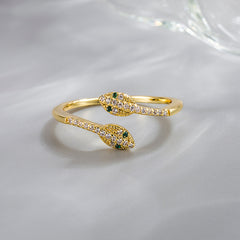 Anillo de serpiente espiritual, anillo de dedo índice personalizado, joyería 
