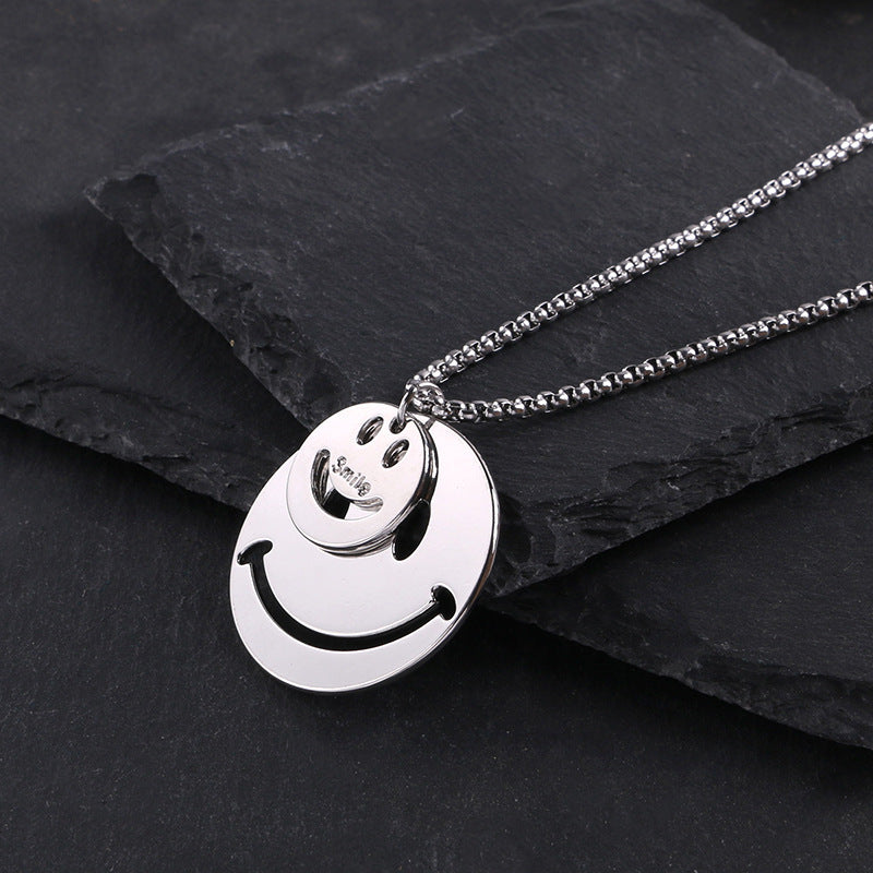 Titanium steel necklace men's hip hop street alloy pendant