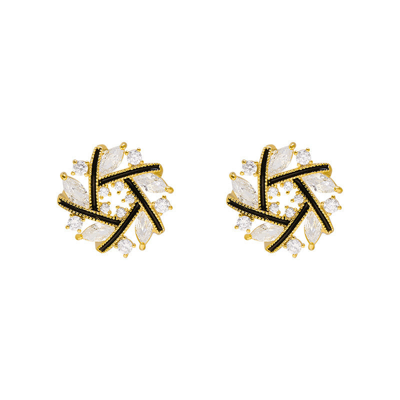 1 Pair Sweet IG Style Geometric Heart Shape Butterfly Inlay Alloy Rhinestones Pearl Drop Earrings Ear Studs