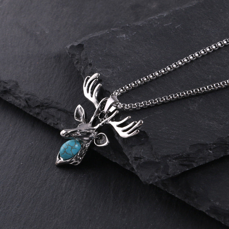 Titanium steel necklace men's hip hop street alloy pendant