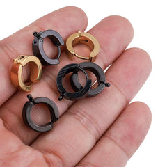Pendientes de acero inoxidable con hebilla para la oreja sin perforaciones 