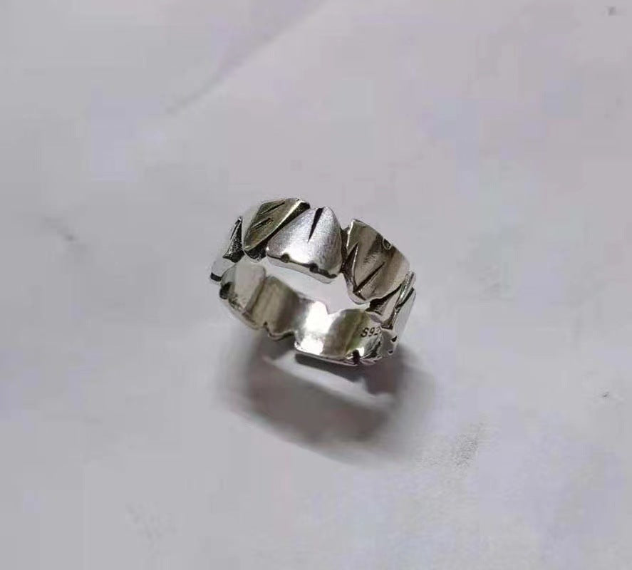 Anillo de plata abierto para hombre y mujer 