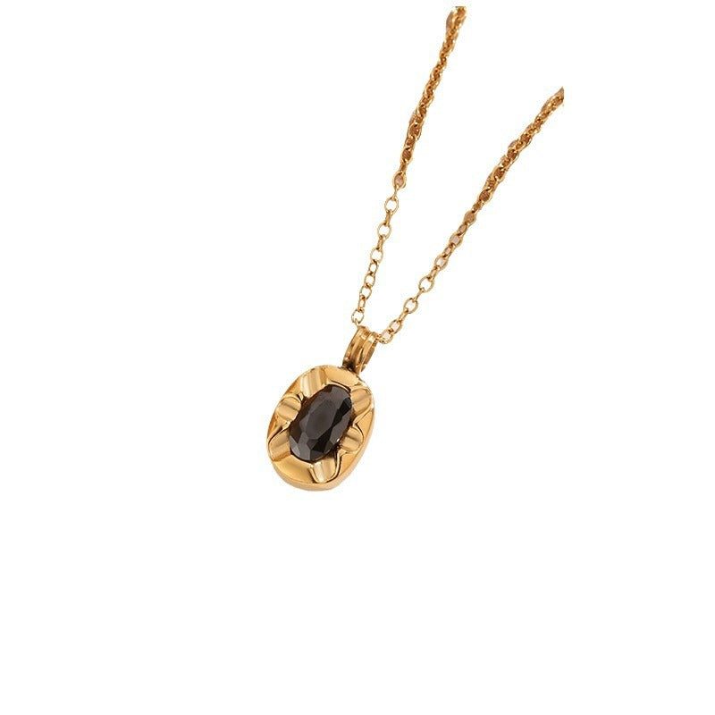 Collar de perlas de arroz chapado en oro de 18 quilates con cadena para clavícula para mujer 