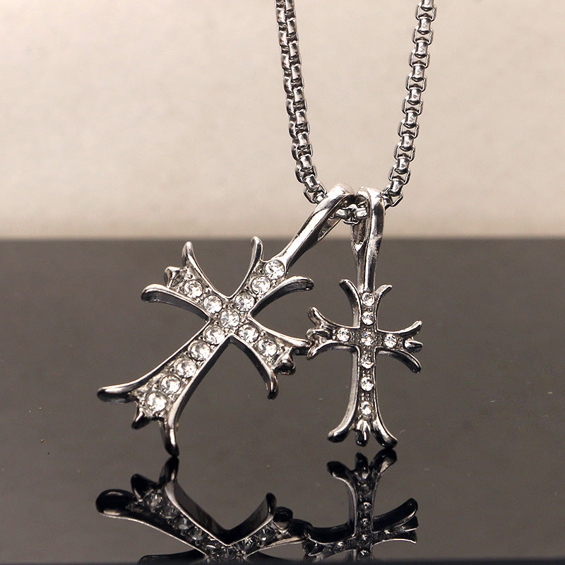Titanium steel necklace men's hip hop street alloy pendant