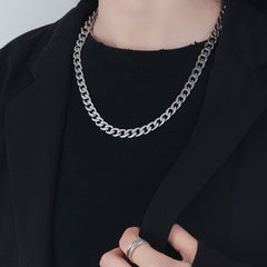 Collar cubano de acero inoxidable NK para hombre, joyería hip hop de acero de titanio 304. 