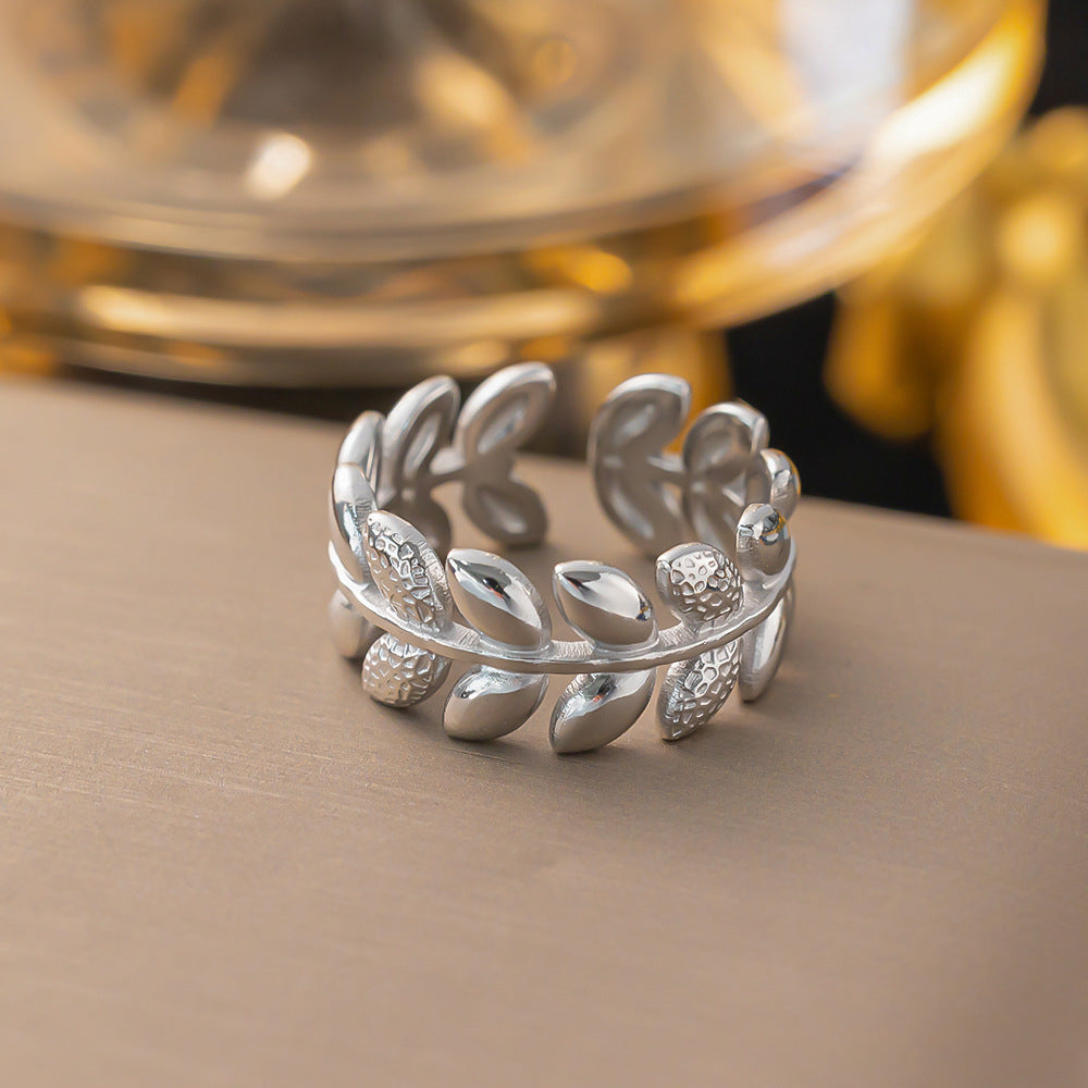 Wholesale Jewelry Simple Style Solid Color Titanium Steel Plating Rings