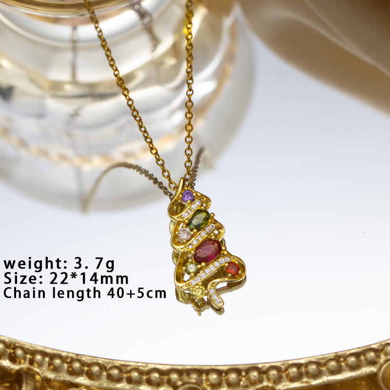 Santa Claus Elk Snowman Bells Versatile Necklace (Minimum purchase 2 pcs)