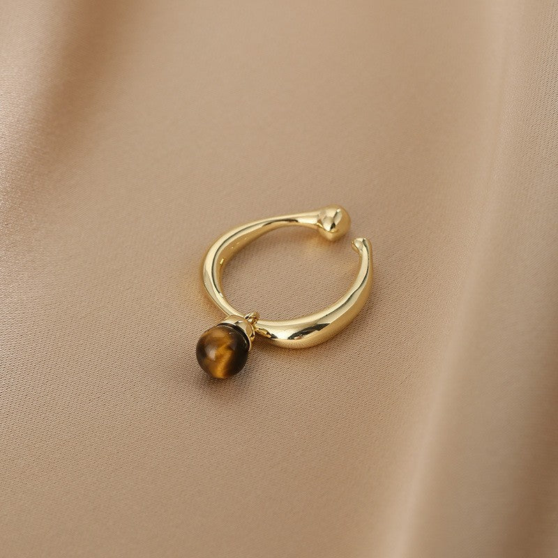 Anillo de ojo de tigre para el dedo índice 
