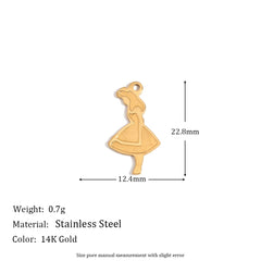 1 Piece 304 Stainless Steel 14K Gold Plated Geometric Jewelry Accessories Pendant