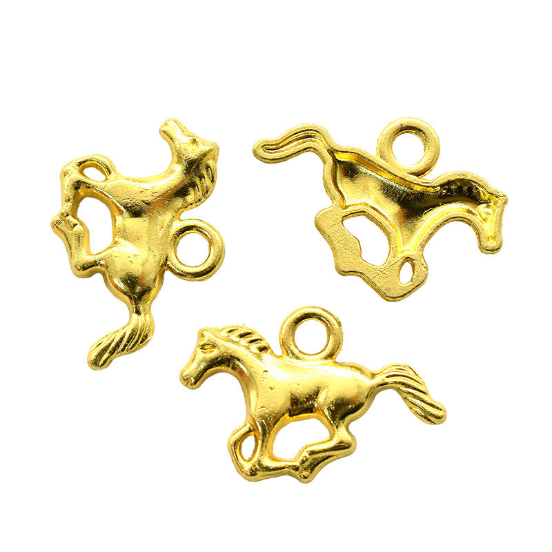 Accesorios de aleación para hacer tú mismo: colgantes de zapatos, sombreros y caballos de mezclilla estilo western 