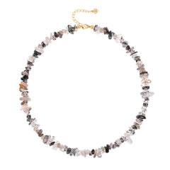 Collar bohemio de piedra natural con perlas irregulares y turquesa, 2 piezas 