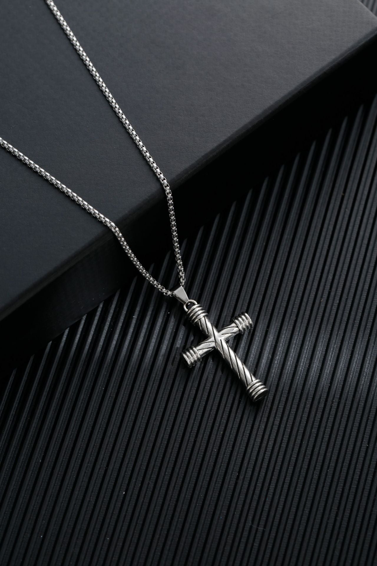 Titanium steel sweater chain men's necklace