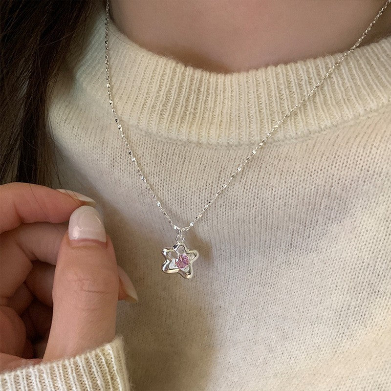 Collar versátil de perlas para mujer, cadena de clavícula que no se decolora, joyería 