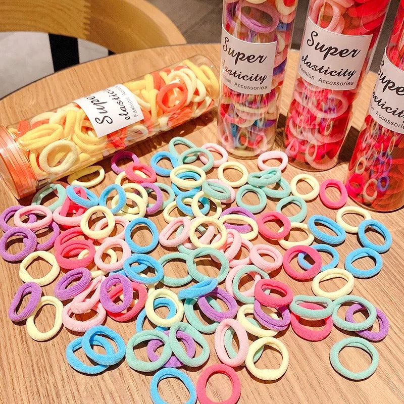 Banda de goma para bebés, banda para el cabello con forma de pulgar, diadema de cola de caballo para niñas 