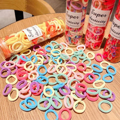 Banda de goma para bebés, banda para el cabello con forma de pulgar, diadema de cola de caballo para niñas 