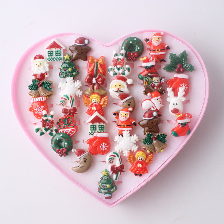 Versión de joyería para niños, linda niña, fruta, personaje de dibujos animados, anillo mixto, venta directa de fábrica de Yiwu 